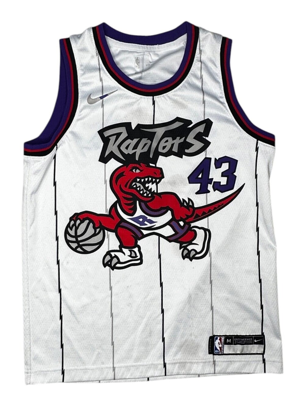 Nike Toronto Raptors #43 Siakam Kids Basketball Jersey White Purple Medium